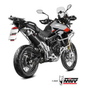 Mivv Slip-On Oval black con tapa carbono QJ Motor SRT 800 S / X / SX 2024