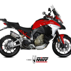 Mivv Slip-On AK-1 Black con tapa de carbono CF Moto 450NK 2023-24