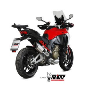 Mivv Slip-On AK-1 Black con tapa de carbono CF Moto 450NK 2023-24