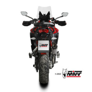 Mivv Slip-On AK-1 Black con tapa de carbono CF Moto 450NK 2023-24