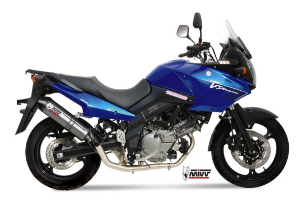 Escape Mivv Full system 2x1 Oval titan con tapa carbono Suzuki DL V-Strom 650 2007-11