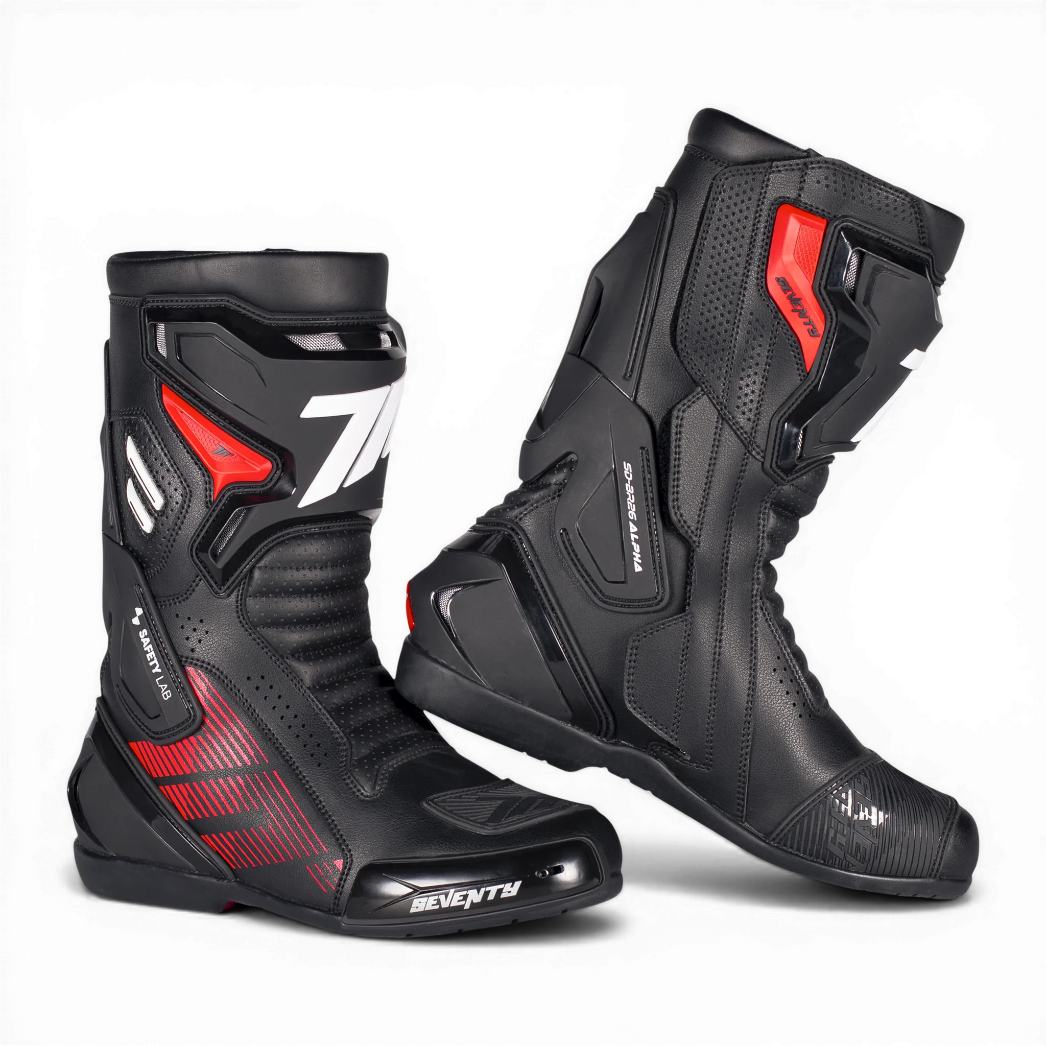 BOTA SD-BR26 ALPHA UNISEX NEGRO/BLANCO/ROJO