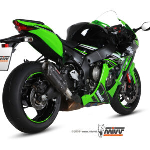 Mivv Slip-On Suono Black con tapa carbono Kawasaki ZX-10 R / RR / SE 2016-25