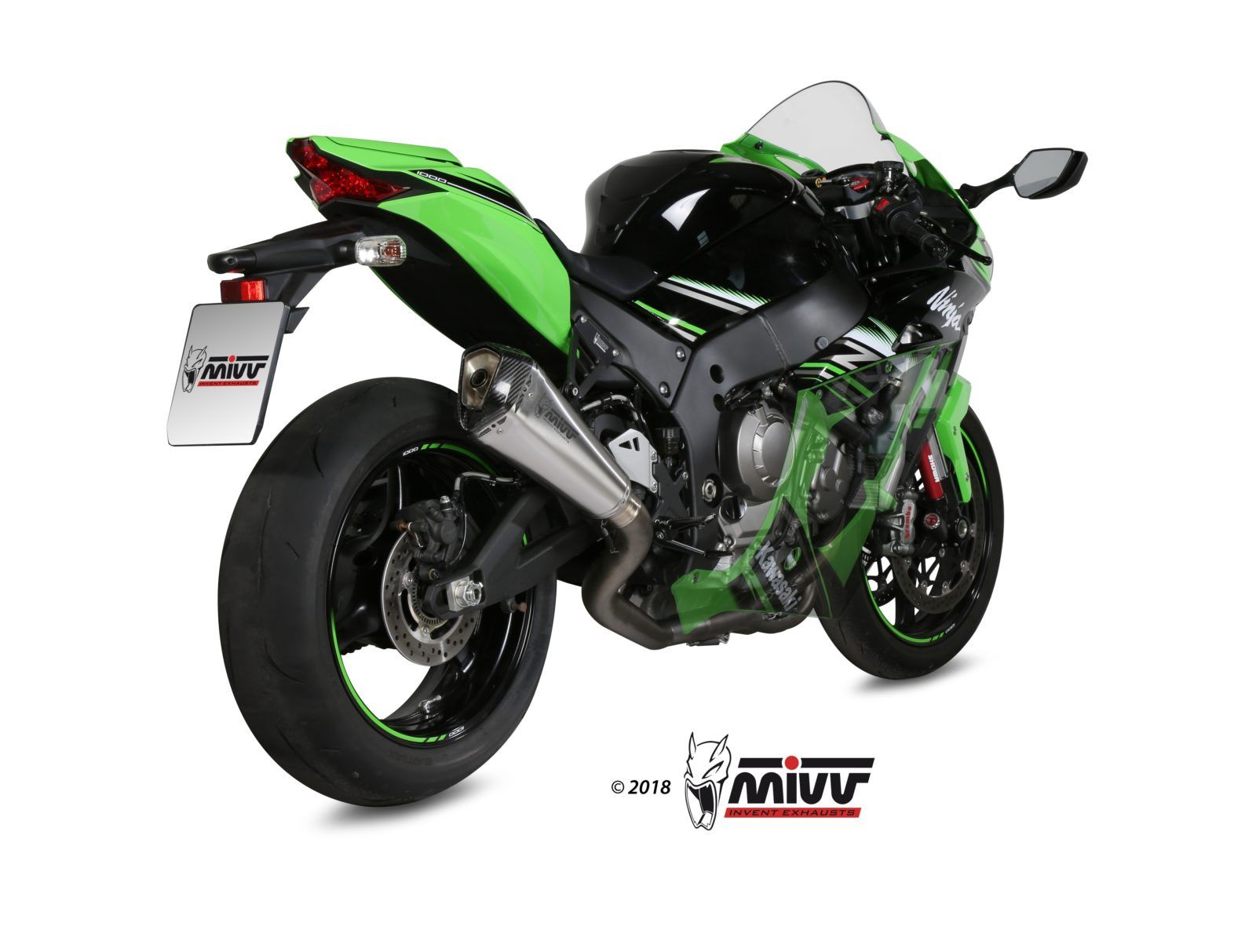 Mivv Full system 4x2x1 Speed edge St. Steel con tapa carbono Kawasaki ZX-10 R 2011-15