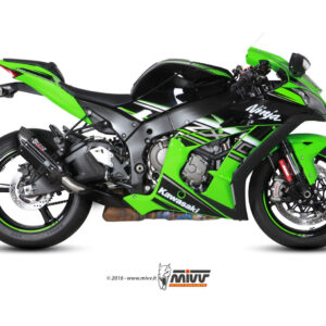 Mivv Slip-On Suono Black con tapa carbono Kawasaki ZX-10 R / RR / SE 2016-25