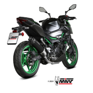 Mivv Slip-On AK-1 Black con tapa de carbono Kawasaki Z500 / SE 2024-25