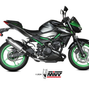 Mivv Slip-On AK-1 Titanium con tapa de carbono Kawasaki Z500 / SE 2024-25