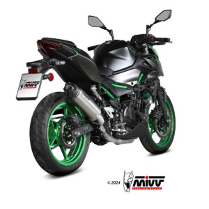 Mivv Slip-On AK-1 Titanium con tapa de carbono Kawasaki Z500 / SE 2024-25