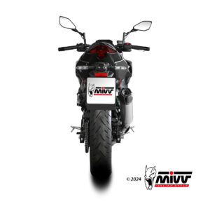 Mivv Slip-On AK-1 Titanium con tapa de carbono Kawasaki Z500 / SE 2024-25