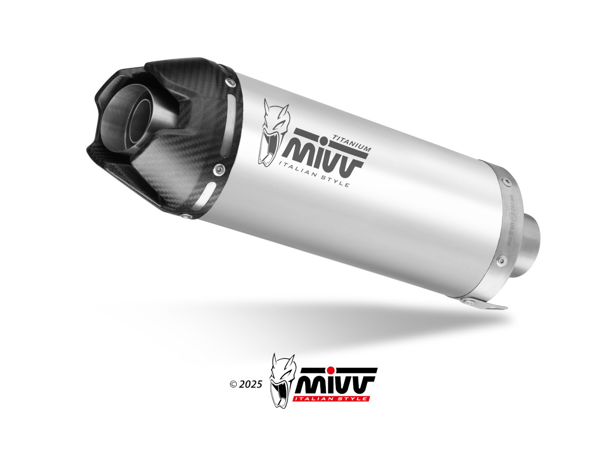 Mivv Slip-On AK-1 Titanium con tapa de carbono Kawasaki Z500 / SE 2024-25