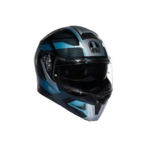 Casco AGV STREETMODULAR E2206 MPLK LEDRO MATT BLACK POWDER BLUE