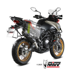 Mivv Slip-On Oval black con tapa carbono QJ Motor SRT 800 S / X / SX 2024