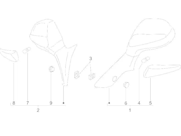 Retrovisor izquierdo Piaggio X9 250 Evolution