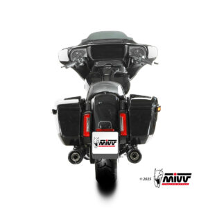 Mivv 2 Slip-On HR-1 Acero Pulido con Tapa de Al. Harley Davidson Road Glide / King / Street 2017-26