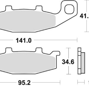 Braking Juego de pastillas de freno semimetálicas SM1 para Kawasaki/Suzuki