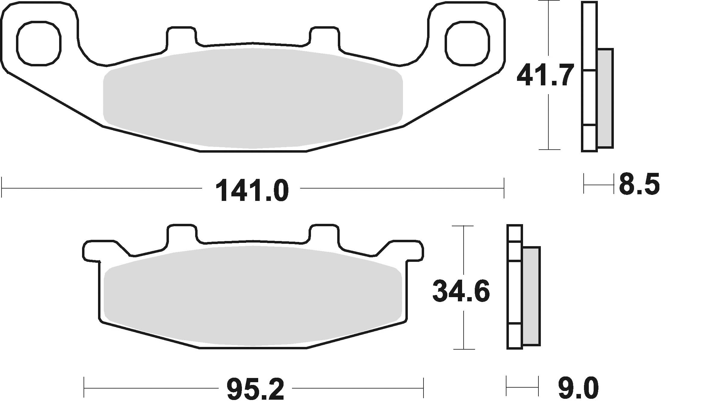 Braking Juego de pastillas de freno semimetálicas SM1 para Kawasaki/Suzuki