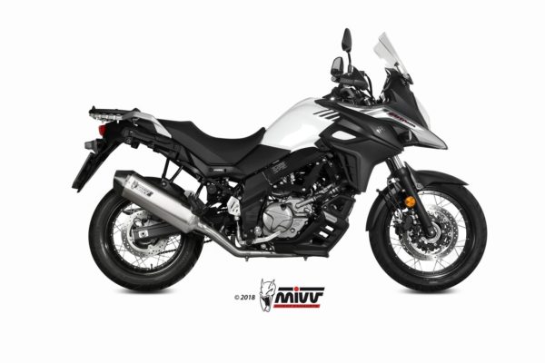 Escape Mivv Full system 2x1 Speed edge St. Steel con tapa carbono Suzuki DL V-Strom 650 / XT 2017-24