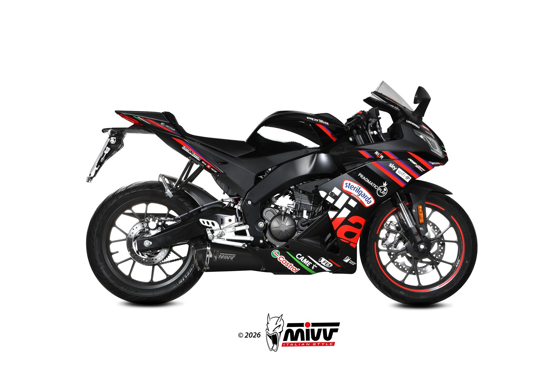 Mivv Full System 1x1 DELTA RACE BLACK APRILIA RS 125 / TUONO 125 2025-
