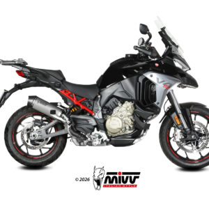 Mivv Slip-On 2x1 OVAL TITANIUM con Tapa de Carbono Ducati Multistrada V4 / V4S 2025-26