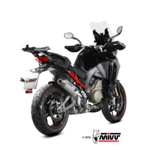 Mivv Slip-On 2x1 OVAL TITANIUM con Tapa de Carbono Ducati Multistrada V4 / V4S 2025-26