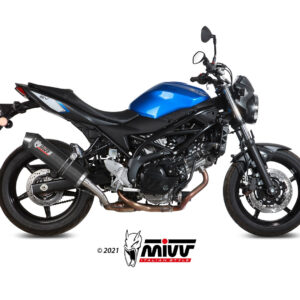 Mivv Slip-On Oval carbono con tapa carbono Suzuki SV 650 / X 2016-25