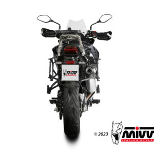 Mivv Slip-On Oval St. Steel con tapa carbono Benelli TRK 702 / X 2023-25