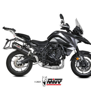 Mivv Slip-On Oval Black con tapa carbono Benelli TRK 702 / X 2023-25