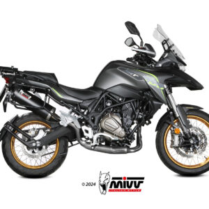 Mivv Slip-On Oval black con tapa carbono QJ Motor SRT 700 / X 2024