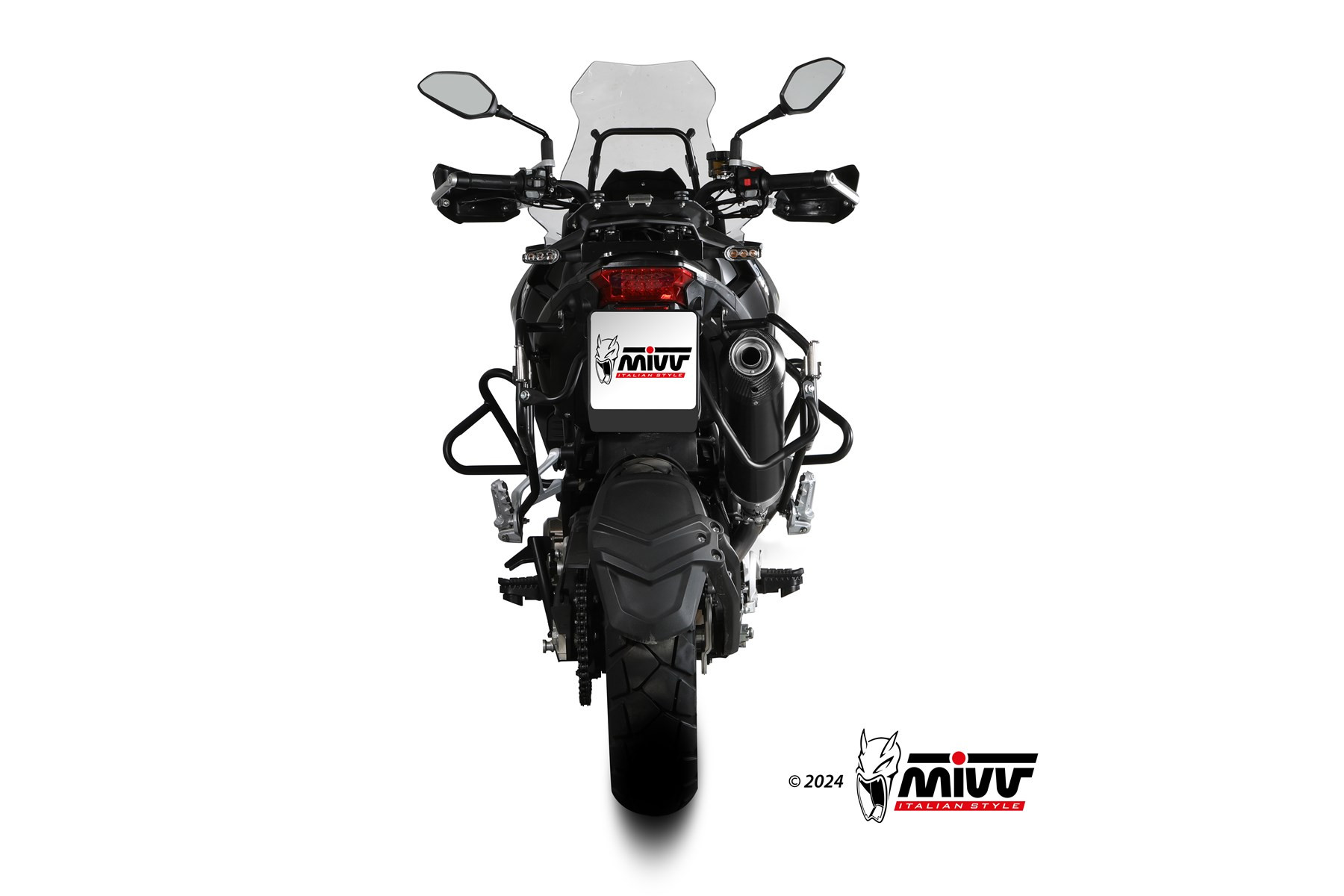 Mivv Slip-On Oval black con tapa carbono QJ Motor SRT 700 / X 2024