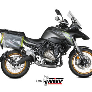 Mivv Slip-On Oval black con tapa carbono QJ Motor SRT 700 / X 2024