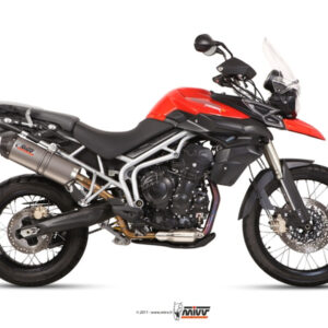 Mivv Slip-On Oval titan con tapa carbono Triumph Tiger 800 XC / XR / XRx / XCx / XRT / XCA 11-16