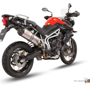 Mivv Slip-On Oval titan con tapa carbono Triumph Tiger 800 XC / XR / XRx / XCx / XRT / XCA 11-16