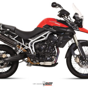 Mivv Slip-On Suono black con tapa carbono Triumph Tiger 800 XC / XR / XRx / XCx / XRT / XCA 11-16