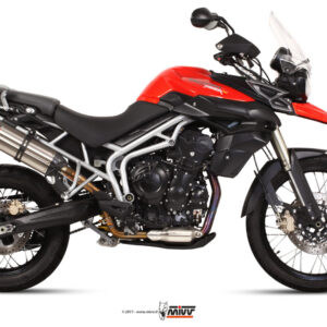 Mivv Slip-On Suono St. Steel con tapa carbono Triumph Tiger 800 XC/XR/XRx/XCx/XRT/XCA 2011-16