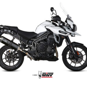 Mivv Slip-On Oval titan con tapa carbono Triumph Tiger 1050 Sport 2013-16