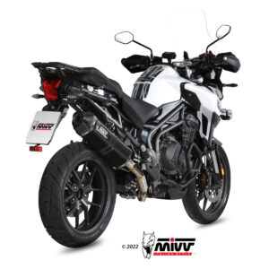 Mivv Slip-On Oval titan con tapa carbono Triumph Tiger 1050 Sport 2013-16
