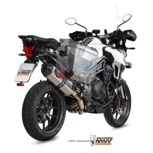 Mivv Slip-On Speed edge St. Steel con tapa carbono Triumph Tiger 1200 XR/XRx/XRT/XCx/XCA 2016-20