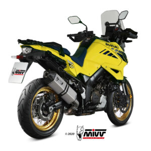 Mivv Slip-On Speed edge St. Steel con tapa carbono Suzuki DL V-Strom 1000 / V-Strom 1050 / XT