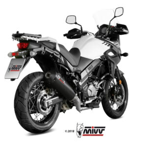Mivv Full system 2x1 Oval carbono con tapa carbono Suzuki DL V-Strom 650 / XT 2017-25