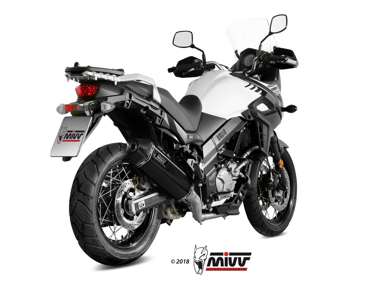 Mivv Full system 2x1 Oval Titan con tapa carbono Suzuki DL V-Strom 650 / XT 2017-25