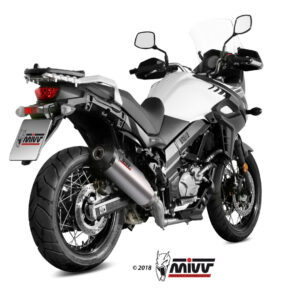 Mivv Full system 2x1 Oval Titan con tapa carbono Suzuki DL V-Strom 650 / XT 2017-25