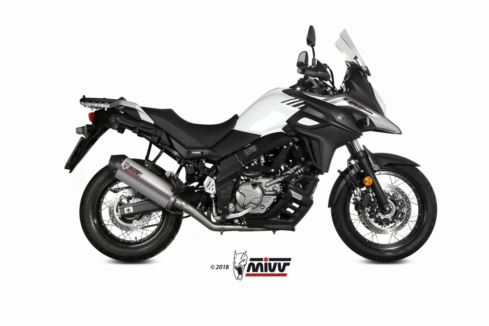 Mivv Full system 2x1 Oval Titan con tapa carbono Suzuki DL V-Strom 650 / XT 2017-25