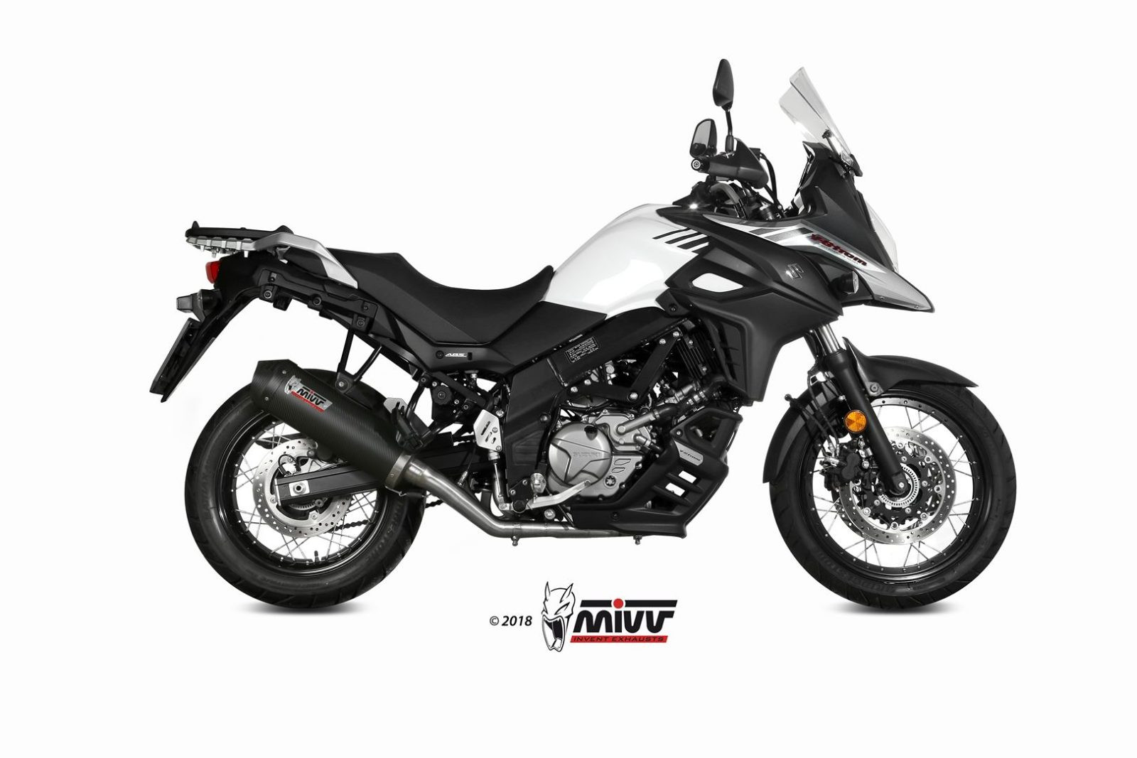 Mivv Full system 2x1 Oval carbono con tapa carbono Suzuki DL V-Strom 650 / XT 2017-25
