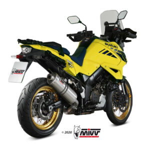 Mivv Slip-On Speed edge St. Steel con tapa carbono Suzuki DL V-Strom 1000 / V-Strom 1050 / XT