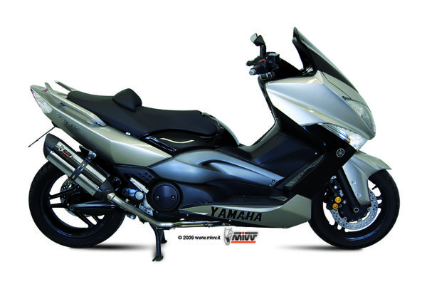 Escape Mivv Full system 2x1 Suono St. Steel con tapa carbono Yamaha T-MAX 500 2008-11