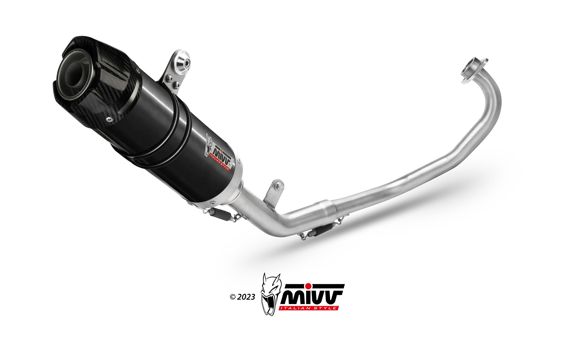 Mivv Full system 1x1 GP black con tapa carbono Yamaha MT-125 2015-19 / YZF R125 2014-18