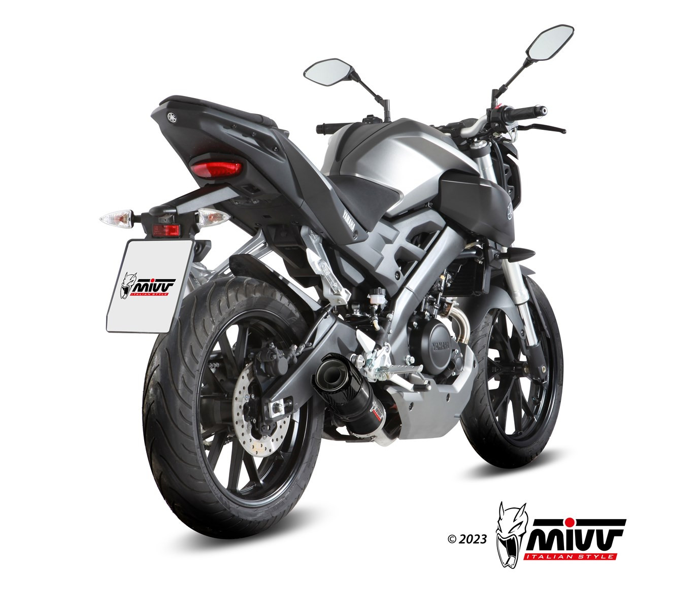 Mivv Full system 1x1 GP carbon con tapa carbono Yamaha MT-125 2015-19 / YZF R125 2014-18