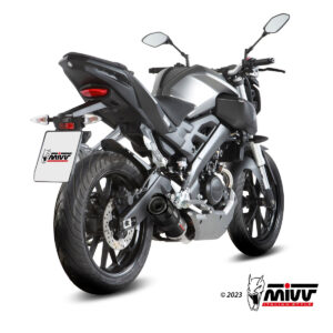Mivv Full system 1x1 GP black con tapa carbono Yamaha MT-125 2015-19 / YZF R125 2014-18