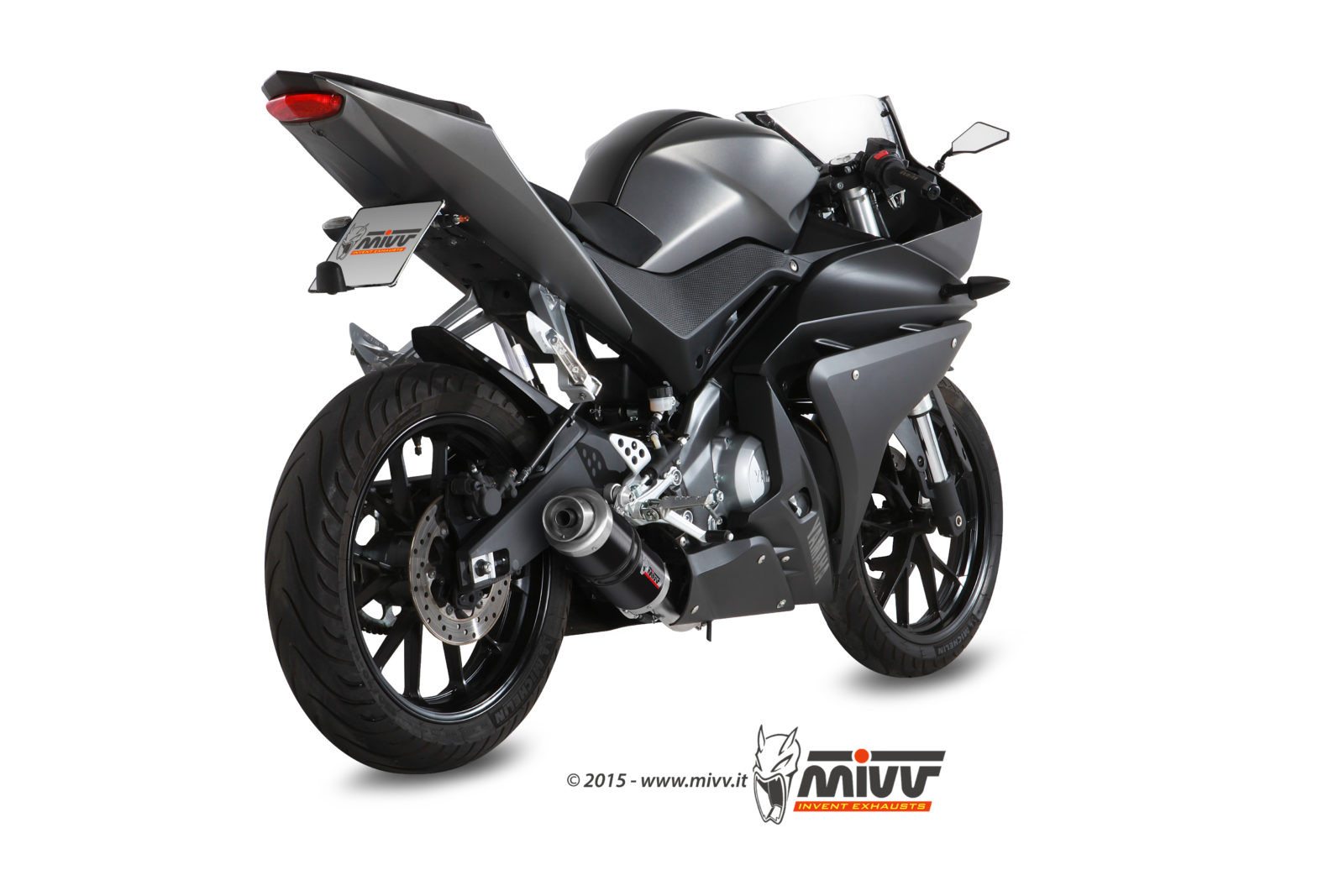 Mivv Full system 1x1 Suono black con tapa carbono Yamaha MT-125 2015-19 / YZF R125 2014-18