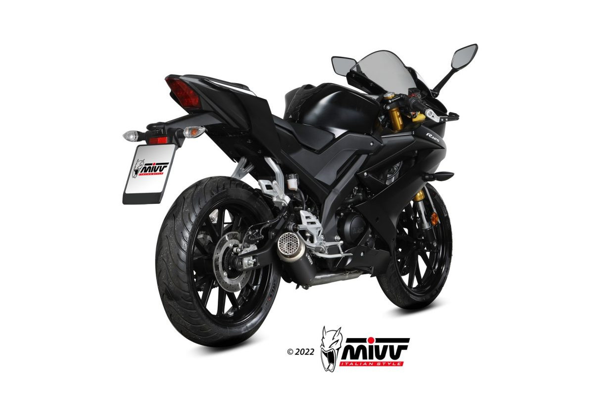 Mivv Full system 1x1 GP Pro Black Yamaha MT-125 2020-26 / YZF R125 2019-26